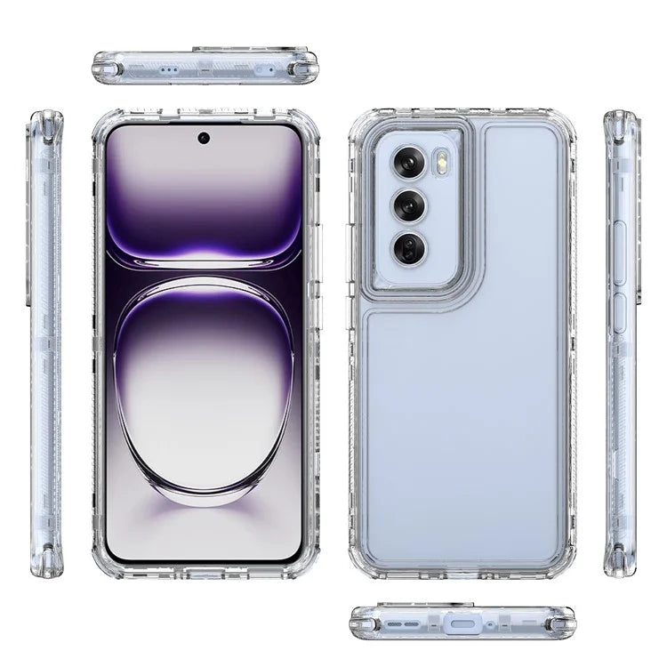 For Oppo Reno12 5G (Global) Case Anti-Scratch Acrylic+TPU Clear Phone Cover