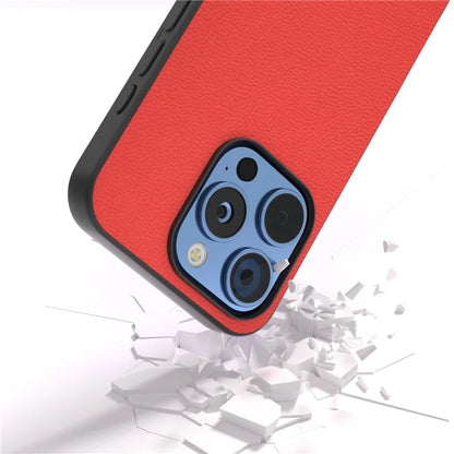 ABEEL For iPhone 16 Pro Max Case Genuine Cow Leather Coated PC+TPU Phone Cover