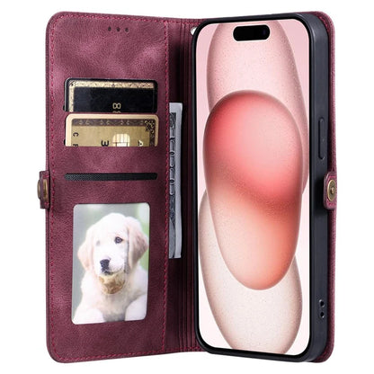 Style 016 For iPhone 16 Pro Case Skin Feel Totem Imprinted Wallet Leather Phone Cover