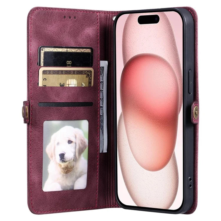 Style 016 For iPhone 14 Pro Case Skin Feel Totem Imprinted Wallet Leather Phone Cover