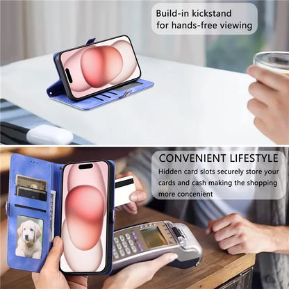 Style 016 For iPhone 14 Pro Case Skin Feel Totem Imprinted Wallet Leather Phone Cover