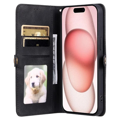 Style 016 For iPhone 14 Pro Case Skin Feel Totem Imprinted Wallet Leather Phone Cover