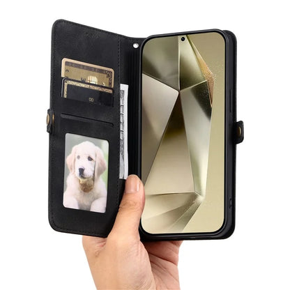 Style 016 For Samsung Galaxy S24 Case Skin Feel Totem Imprinted Wallet Leather Phone Cover