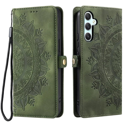 Style 016 For Samsung Galaxy S24 Case Skin Feel Totem Imprinted Wallet Leather Phone Cover