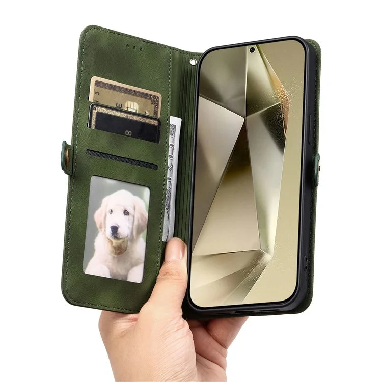 Style 016 For Samsung Galaxy S24 Case Skin Feel Totem Imprinted Wallet Leather Phone Cover