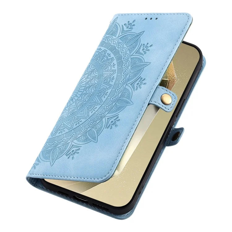 Style 016 For Samsung Galaxy A35 5G Case Skin Feel Totem Imprinted Wallet Leather Phone Cover