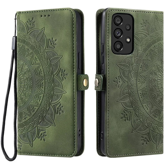 Style 016 For Samsung Galaxy A33 5G Case Skin Feel Totem Imprinted Wallet Leather Phone Cover