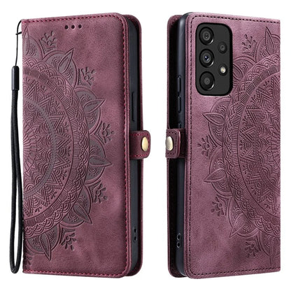 Style 016 For Samsung Galaxy A33 5G Case Skin Feel Totem Imprinted Wallet Leather Phone Cover
