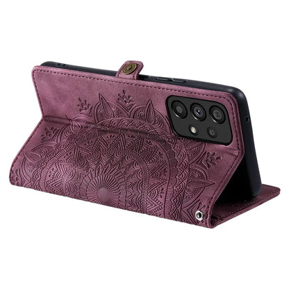 Style 016 For Samsung Galaxy A33 5G Case Skin Feel Totem Imprinted Wallet Leather Phone Cover