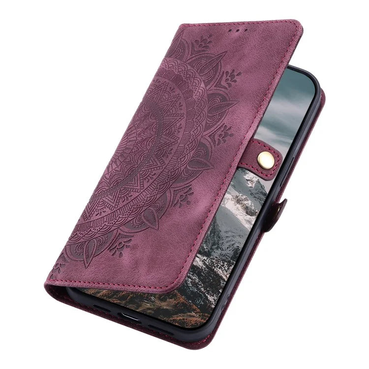 Style 016 For Samsung Galaxy A33 5G Case Skin Feel Totem Imprinted Wallet Leather Phone Cover