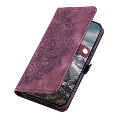 Style 016 For Samsung Galaxy A33 5G Case Skin Feel Totem Imprinted Wallet Leather Phone Cover