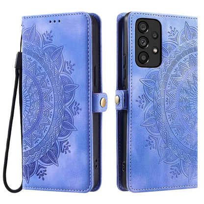 Style 016 For Samsung Galaxy A33 5G Case Skin Feel Totem Imprinted Wallet Leather Phone Cover