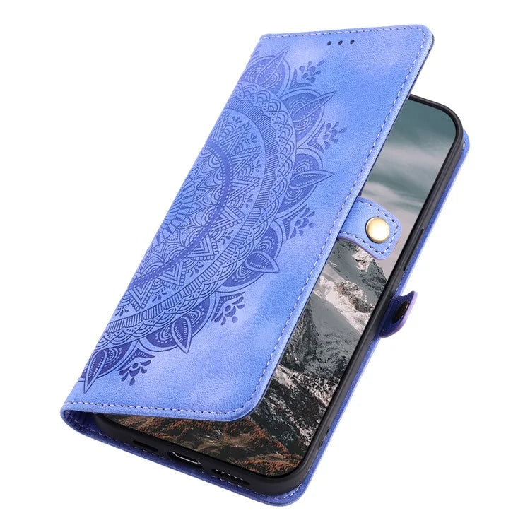 Style 016 For Samsung Galaxy A33 5G Case Skin Feel Totem Imprinted Wallet Leather Phone Cover