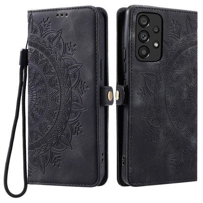 Style 016 For Samsung Galaxy A33 5G Case Skin Feel Totem Imprinted Wallet Leather Phone Cover