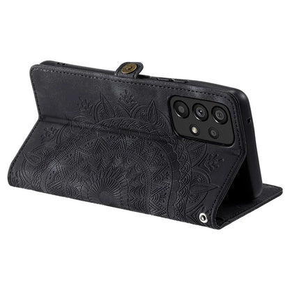 Style 016 For Samsung Galaxy A33 5G Case Skin Feel Totem Imprinted Wallet Leather Phone Cover