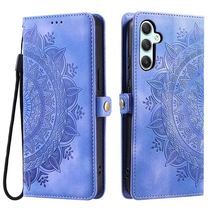 Style 016 For Samsung Galaxy A34 5G Case Skin Feel Totem Imprinted Wallet Leather Phone Cover