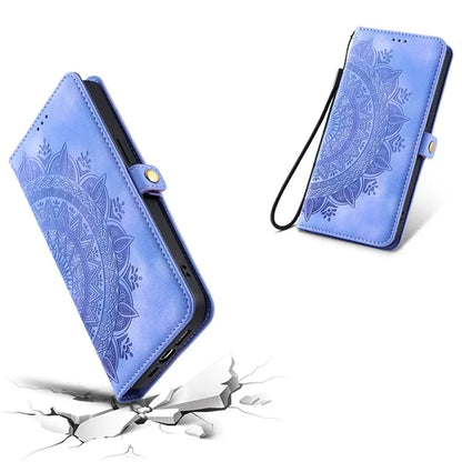 Style 016 For Samsung Galaxy A34 5G Case Skin Feel Totem Imprinted Wallet Leather Phone Cover