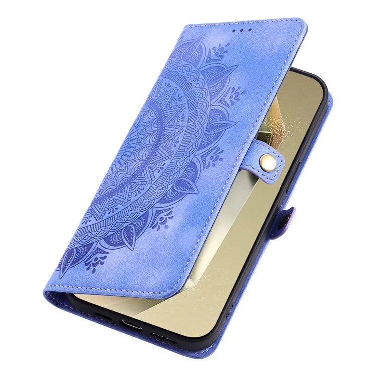 Style 016 For Samsung Galaxy A16 5G Case Skin Feel Totem Imprinted Wallet Leather Phone Cover