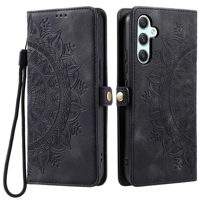 Style 016 For Samsung Galaxy A16 5G Case Skin Feel Totem Imprinted Wallet Leather Phone Cover
