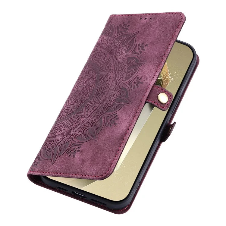 Style 016 For Samsung Galaxy A16 5G Case Skin Feel Totem Imprinted Wallet Leather Phone Cover