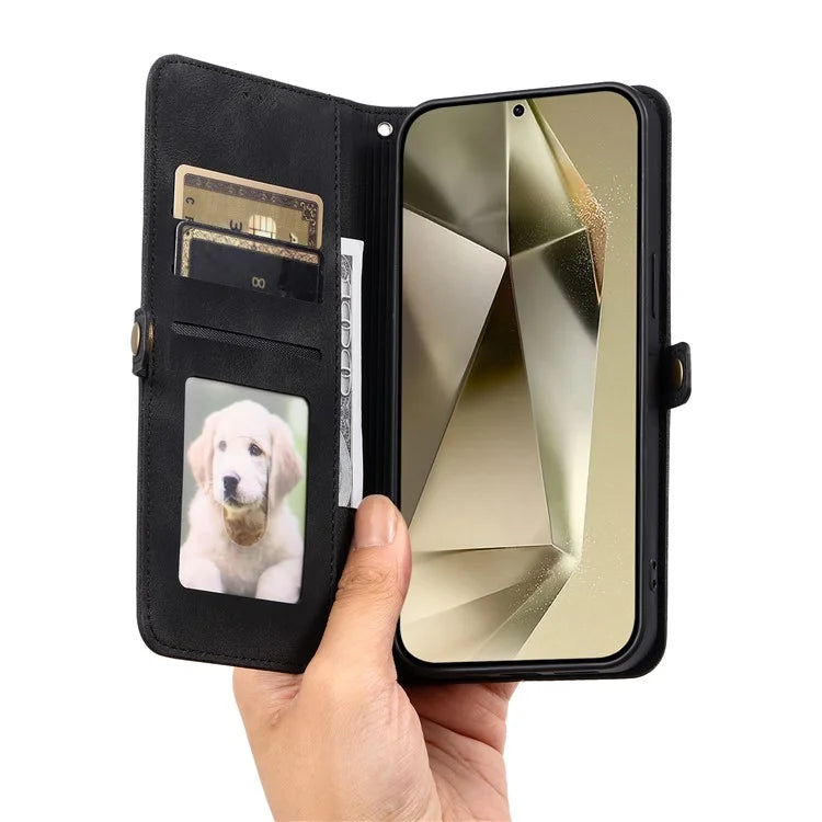 Style 016 For Samsung Galaxy A14 4G / 5G Case Skin Feel Totem Imprinted Wallet Leather Phone Cover