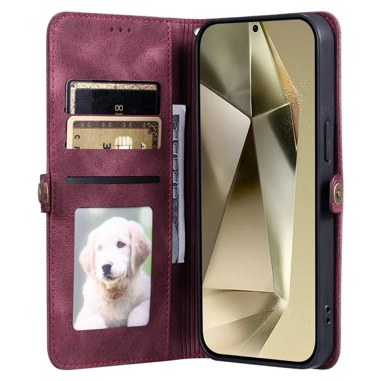 Style 016 For Samsung Galaxy A14 4G / 5G Case Skin Feel Totem Imprinted Wallet Leather Phone Cover