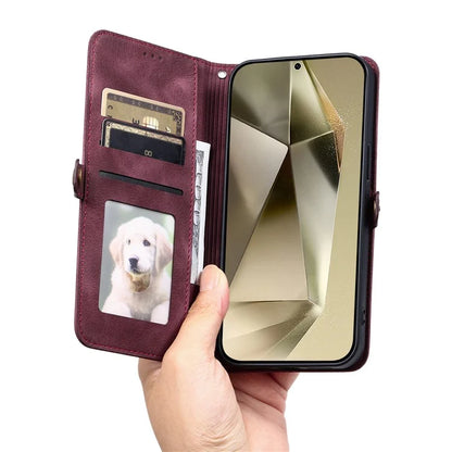 Style 016 For Samsung Galaxy A14 4G / 5G Case Skin Feel Totem Imprinted Wallet Leather Phone Cover