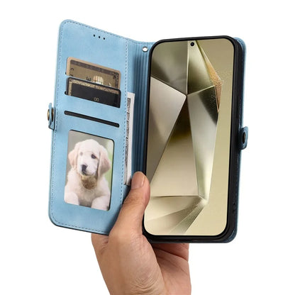 Style 016 For Samsung Galaxy A15 4G / 5G Case Skin Feel Totem Imprinted Wallet Leather Phone Cover