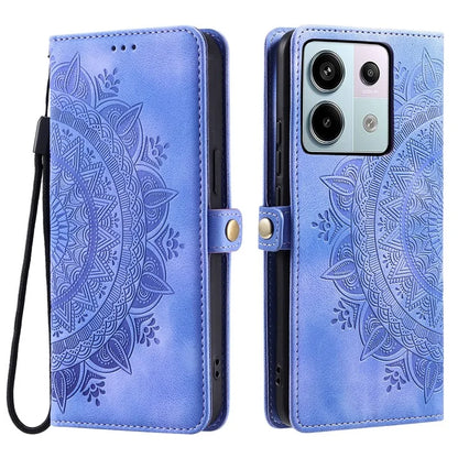 Style 016 For Xiaomi Poco X6 5G / Redmi Note 13 Pro 5G Case Skin Feel Totem Imprinted Wallet Leather Phone Cover