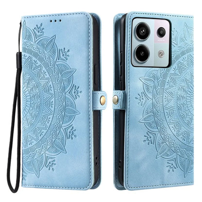 Style 016 For Xiaomi Poco X6 5G / Redmi Note 13 Pro 5G Case Skin Feel Totem Imprinted Wallet Leather Phone Cover