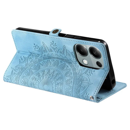 Style 016 For Xiaomi Poco M6 Pro 4G / Redmi Note 13 Pro 4G Case Skin Feel Totem Imprinted Wallet Leather Phone Cover