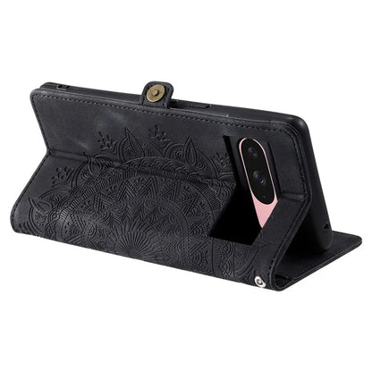 Style 016 For Google Pixel 9 Pro / Pixel 9 Case Skin Feel Totem Imprinted Wallet Leather Phone Cover
