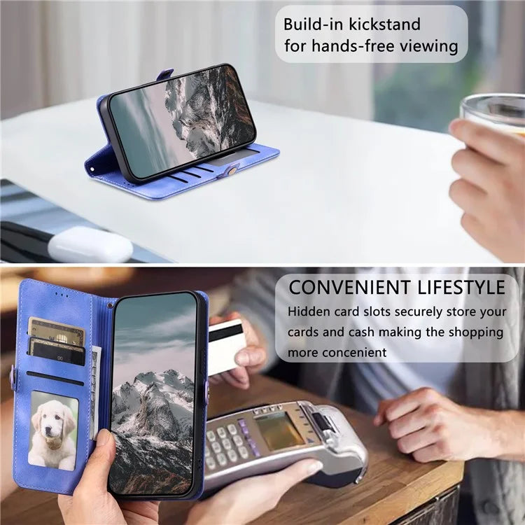 Style 016 For Google Pixel 9 Pro / Pixel 9 Case Skin Feel Totem Imprinted Wallet Leather Phone Cover