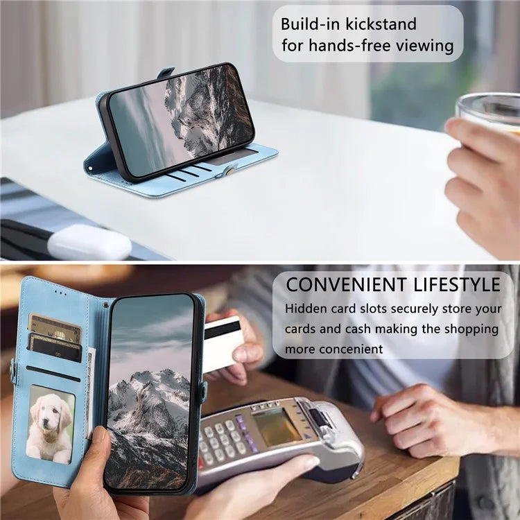 Style 016 For Google Pixel 9 Pro / Pixel 9 Case Skin Feel Totem Imprinted Wallet Leather Phone Cover