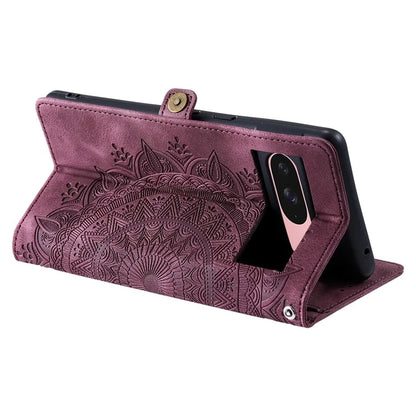 Style 016 For Google Pixel 9 Pro / Pixel 9 Case Skin Feel Totem Imprinted Wallet Leather Phone Cover