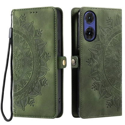 Style 016 For Motorola Moto G85 5G / S50 Neo 5G Case Skin Feel Totem Imprinted Wallet Leather Phone Cover