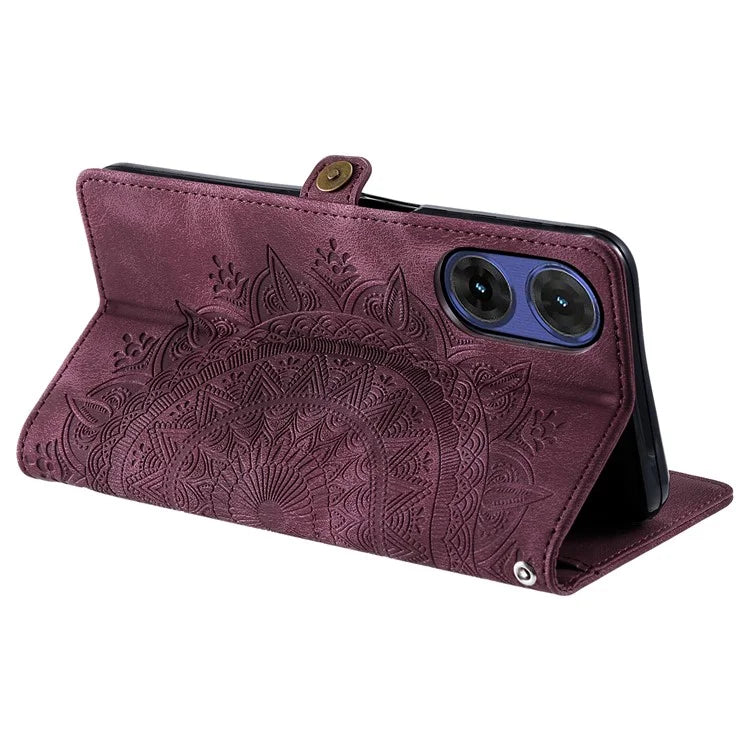 Style 016 For Motorola Moto G85 5G / S50 Neo 5G Case Skin Feel Totem Imprinted Wallet Leather Phone Cover