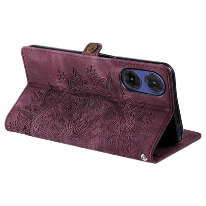 Style 016 For Motorola Moto G85 5G / S50 Neo 5G Case Skin Feel Totem Imprinted Wallet Leather Phone Cover