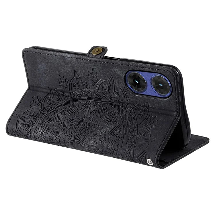 Style 016 For Motorola Moto G85 5G / S50 Neo 5G Case Skin Feel Totem Imprinted Wallet Leather Phone Cover