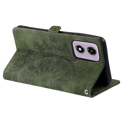 Style 016 For Motorola Moto E14 4G / G24 4G / G04 4G Case Skin Feel Totem Imprinted Wallet Leather Phone Cover