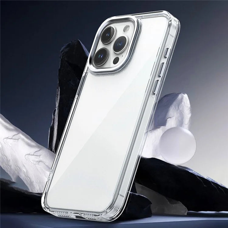 For iPhone 16 Pro Max Clear Case Shockproof TPU+PC Hybrid Phone Cover