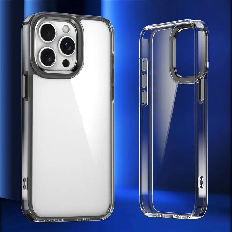 For iPhone 16 Pro Clear Case Shockproof TPU+PC Hybrid Phone Cover