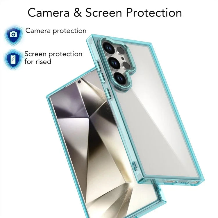 For Samsung Galaxy S24 Ultra Case Shockproof TPU+PC Hybrid Clear Phone Cover