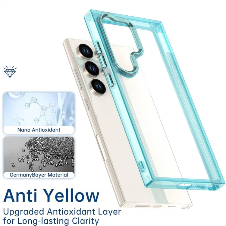 For Samsung Galaxy S24 Ultra Case Shockproof TPU+PC Hybrid Clear Phone Cover