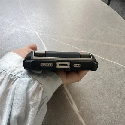 For iPhone 16 Plus Case PC+TPU Dual Layer Back Phone Cover with Card Holder