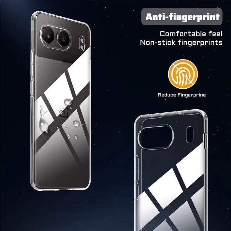 For OnePlus Nord 4 Clear TPU Anti-Scratch Phone Case + 2.5D Arc Edge Screen Protector