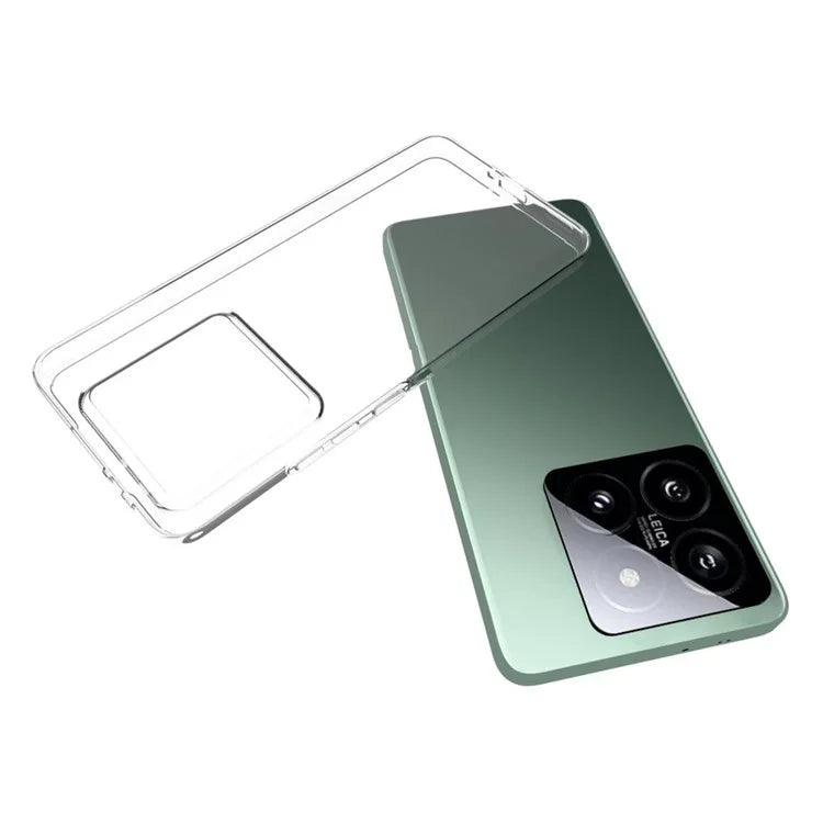For Xiaomi 14T Pro Case Anti-Fingerprint Crystal Clear TPU Phone Cover