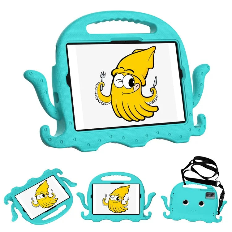 For Samsung Galaxy Tab A9+ / S7 / S8 / S9 / S9 FE / Redmi Pad SE / Xiaomi Pad 6 / Lenovo Tab M11 EVA Case Cartoon Octopus Tablet Cover