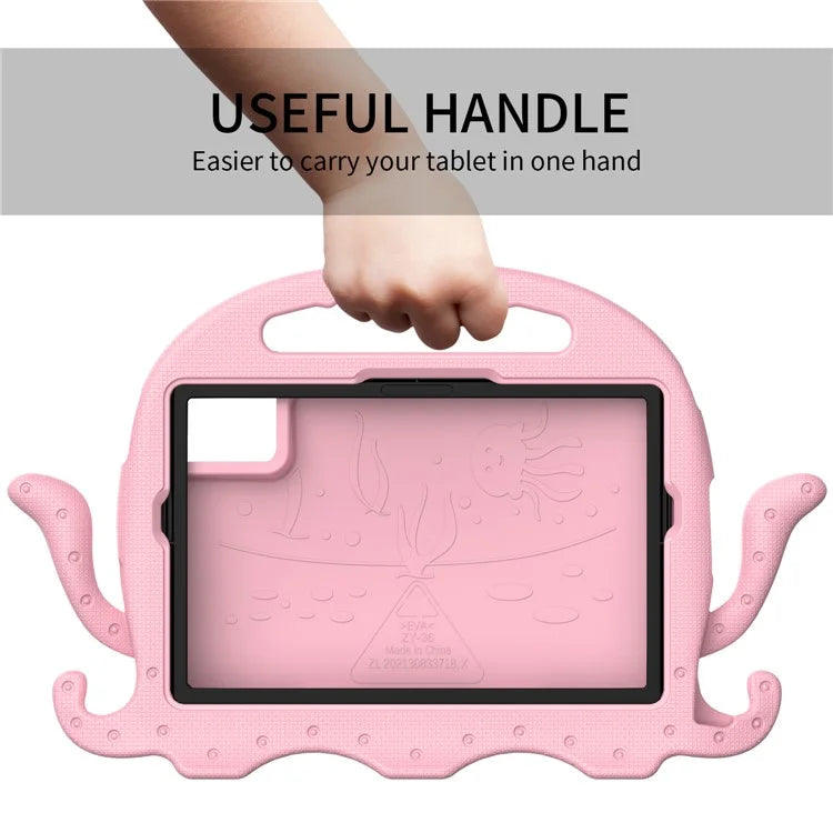 For Samsung Galaxy Tab A9+ / S7 / S8 / S9 / S9 FE / Redmi Pad SE / Xiaomi Pad 6 / Lenovo Tab M11 EVA Case Cartoon Octopus Tablet Cover