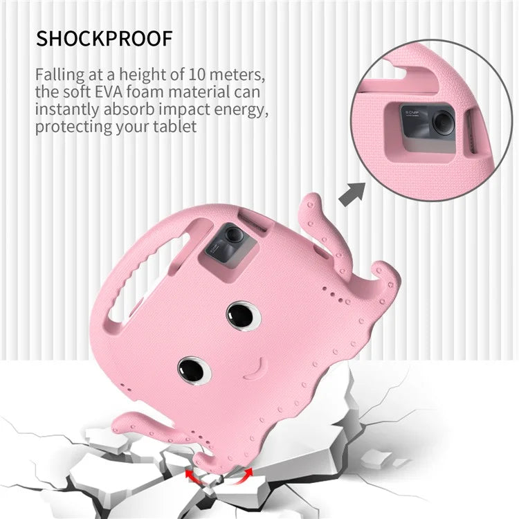 For Samsung Galaxy Tab A9+ / S7 / S8 / S9 / S9 FE / Redmi Pad SE / Xiaomi Pad 6 / Lenovo Tab M11 EVA Case Cartoon Octopus Tablet Cover